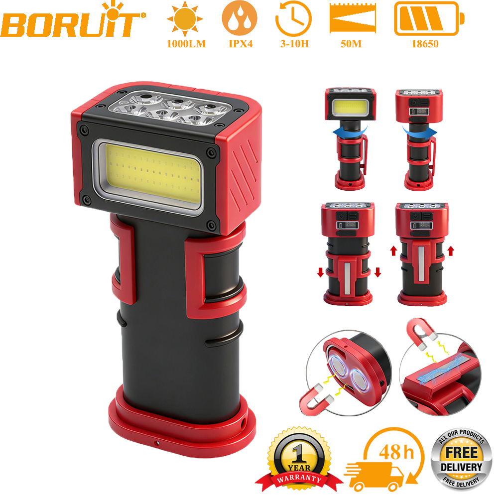 Car Accessories Hanging - BORUiT COB LED Lampa Robocza 1000LM,