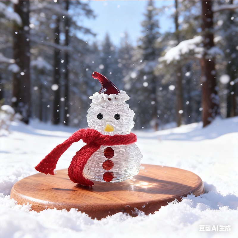 Car Accessories Xmas - Ręcznie robione szklane figurki choinki i