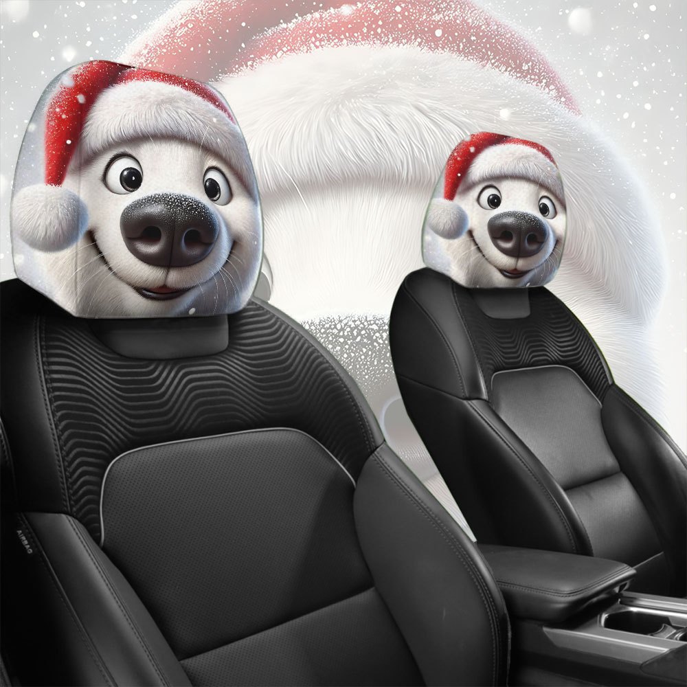 Car Accessories Xmas - 2 szt. świątecznych czapek, urocze pokrowce